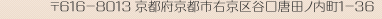 〒616-8013 京都府京都市右京区谷口唐田ノ内町1-36